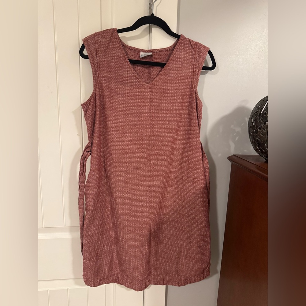 Columbia Red Sleeveless Midi Tunic Dress